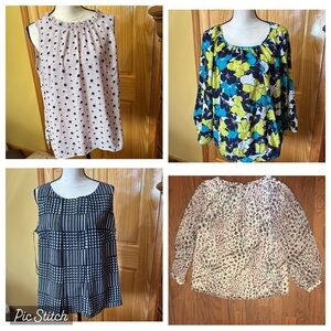 Bundle of 4‎ blouses all size 0X